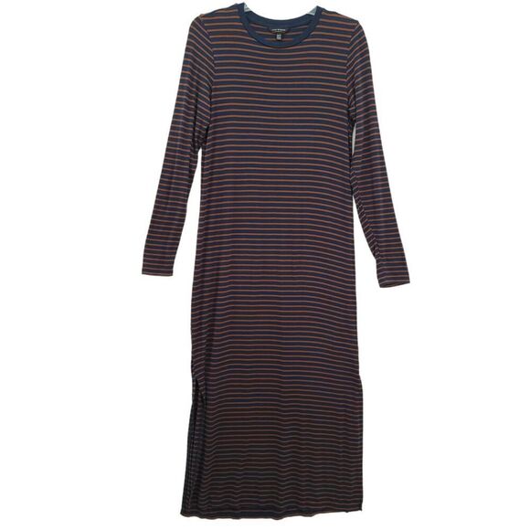 Lucky Brand XS Striped Knit Crew Neck Maxi Dress - Picture 2 of 11